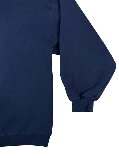 Russell Blue Printed Vtg American School Baseball Hoodie Large