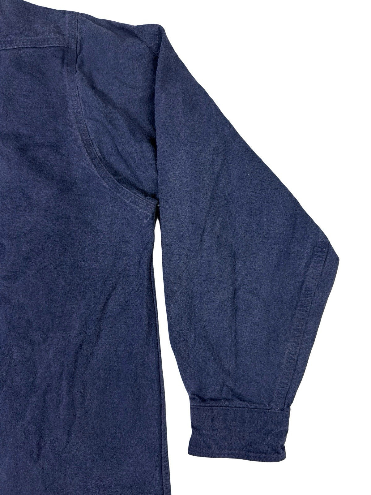 Carhartt Vintage S06 NVY Blue Heavy Cotton Work Shirt 2XL Tall USA