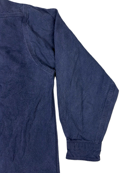 Carhartt Vintage S06 NVY Blue Heavy Cotton Work Shirt 2XL Tall USA