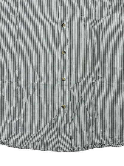 Wrangler Grey Striped Collared Cotton Shirt XL