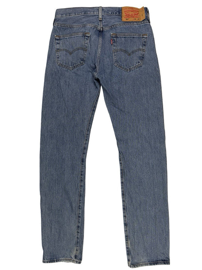 Levi's 501 Blue Straight Leg Denim Jeans 30W 34L