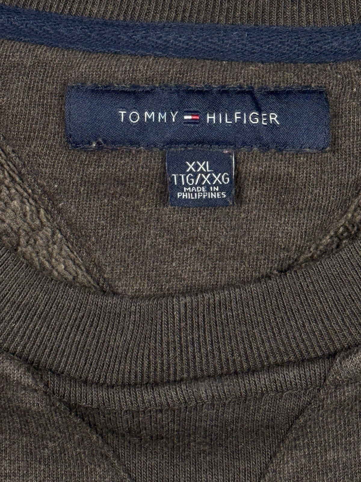 Tommy Hilfiger Brown Retro Y2K Pullover Jumper 2XL