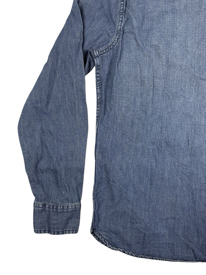 Levi's Blue Cotton Denim Button Up Shirt Small
