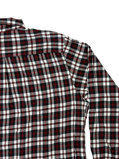 Chaps Retro Red Plaid Cotton Button Up Collared Shirt XL