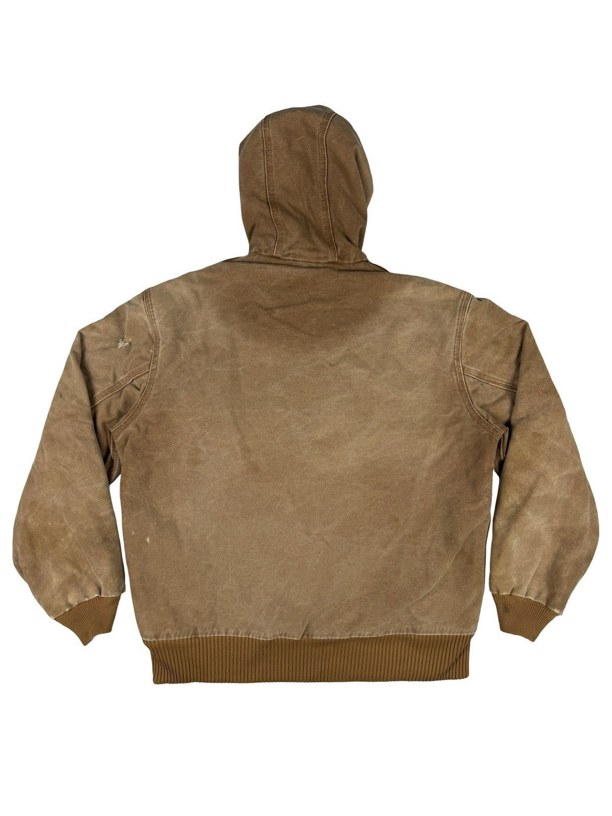 Carhartt J130 Brown Hooded Active Zip Workwear Jacket Medium Regular