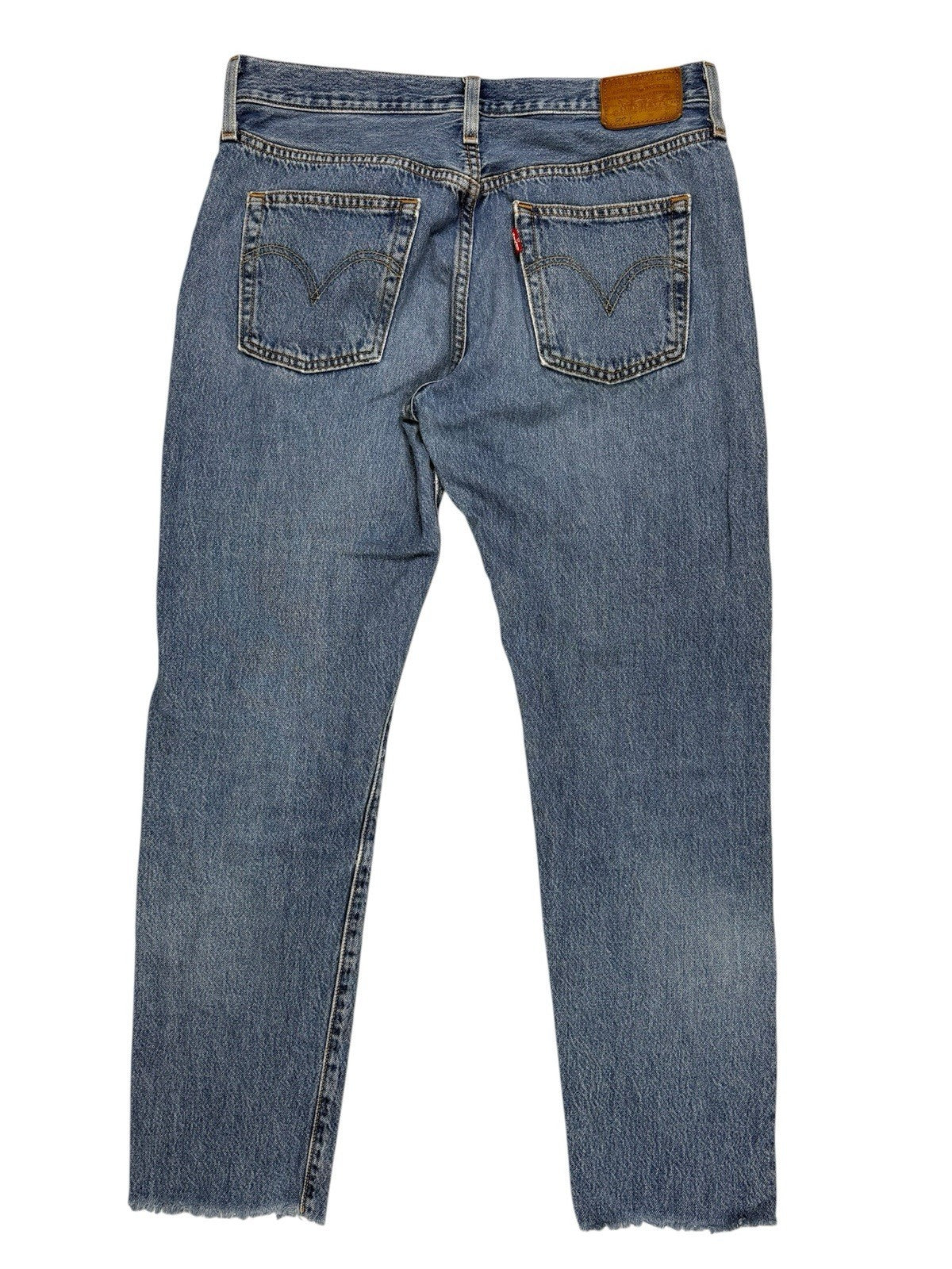 Levi's 501 Mid Wash Blue Straight Leg Denim Jeans 27W 28L