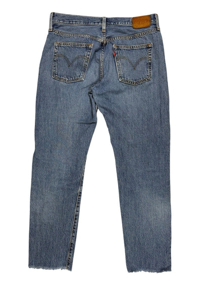 Levi's 501 Mid Wash Blue Straight Leg Denim Jeans 27W 28L