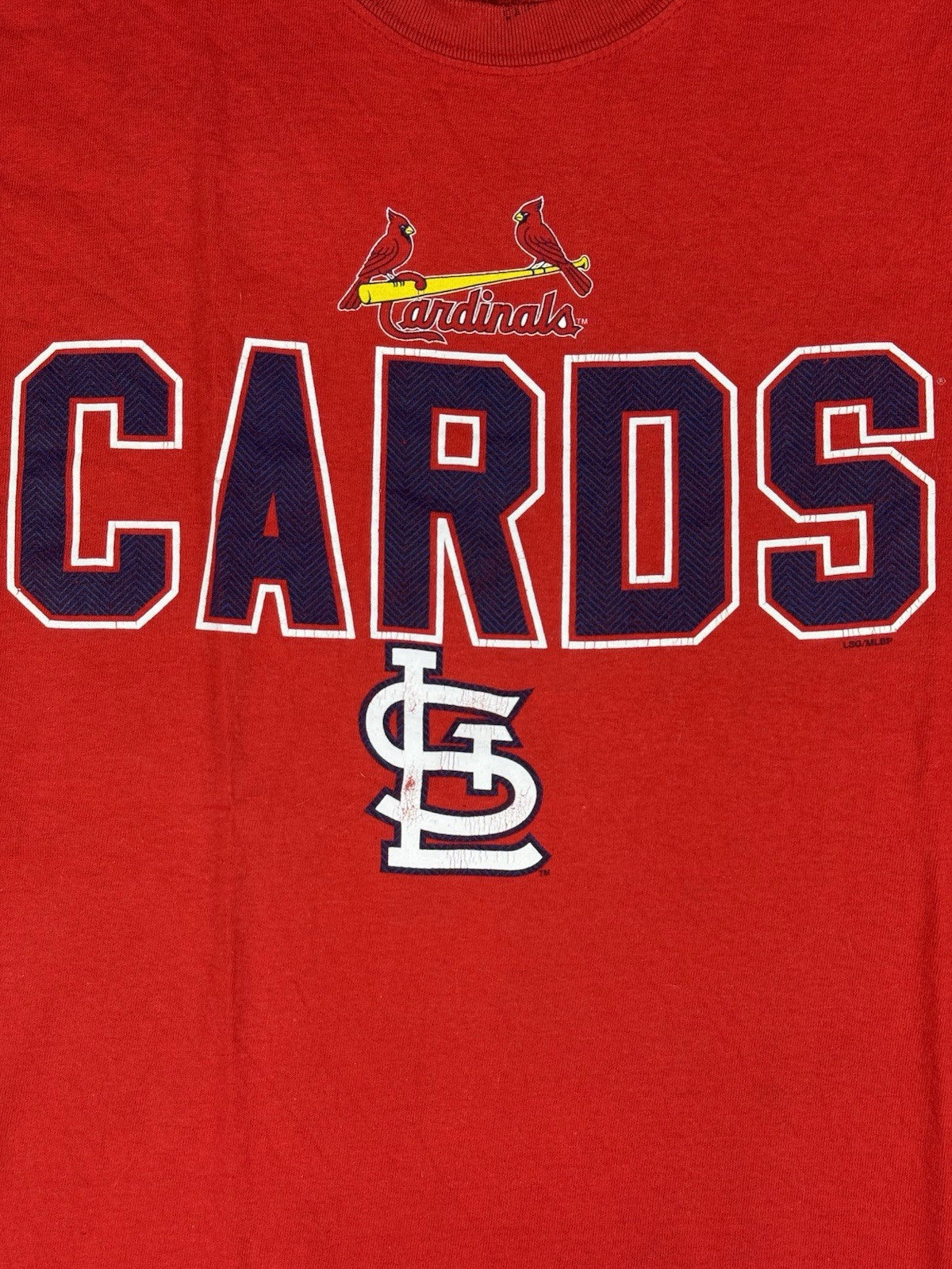 MLB Red St Louis Cardinals Retro Printed Cotton Top Large
