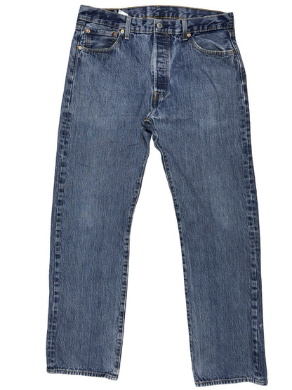Levi's 501 Blue Straight Leg Denim Jeans 36W 32L