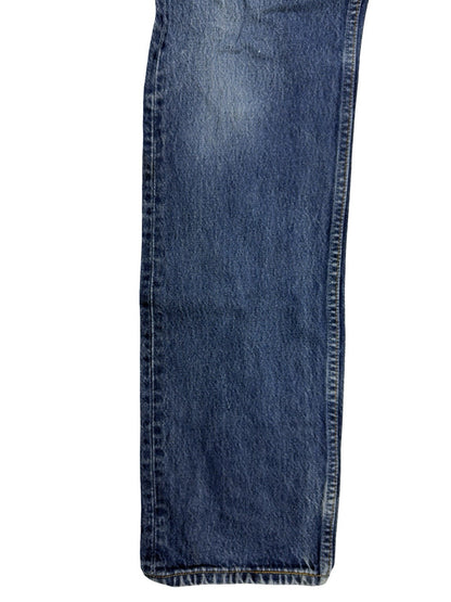 Levi's 501 Retro Blue Straight Leg Denim Jeans 32W 36L Made In USA