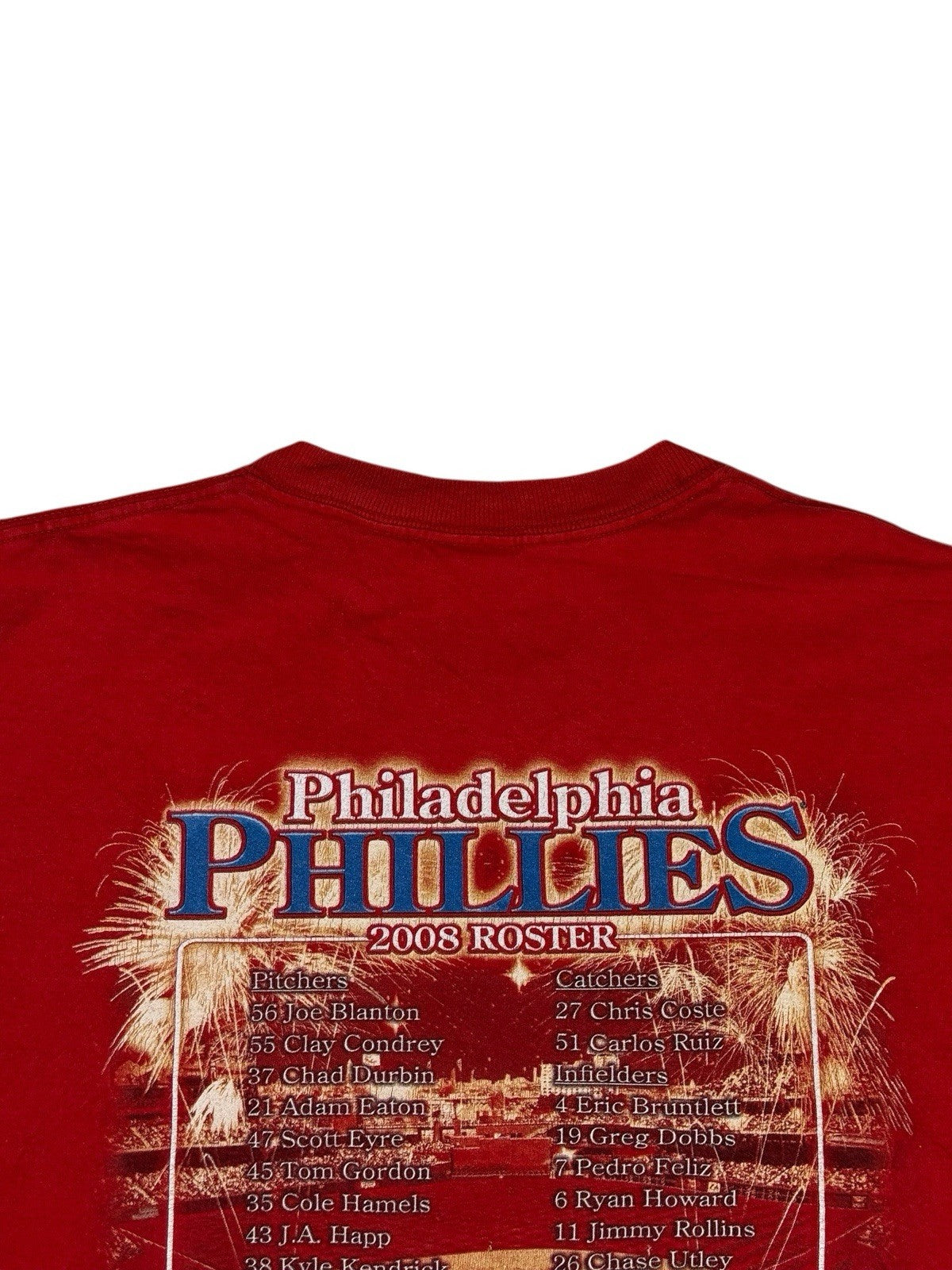 Philadelphia Phillies Red 2008 World Series Champions Top XL
