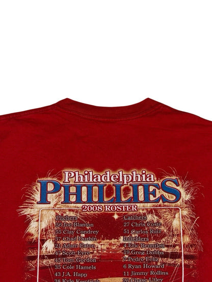 Philadelphia Phillies Red 2008 World Series Champions Top XL