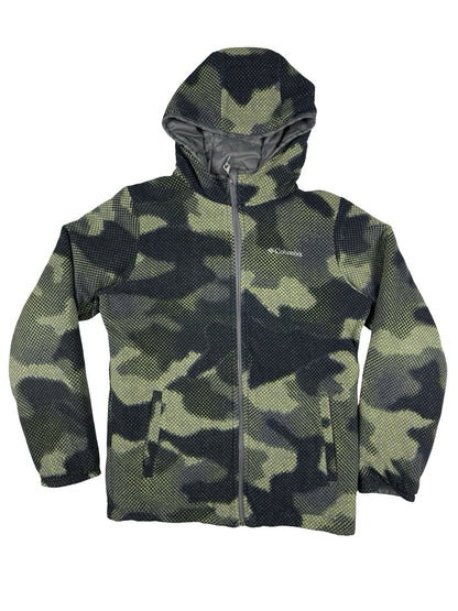 Columbia Grey Reversible Puffer Hooded Jacket Youth Large (14/16)