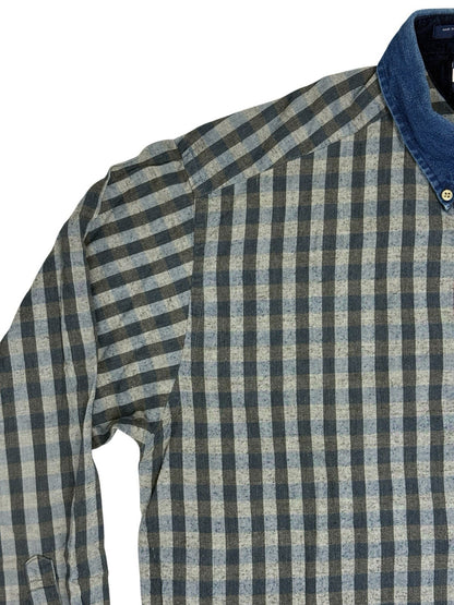 Tommy Hilfiger Blue Check Retro Collared Shirt Large