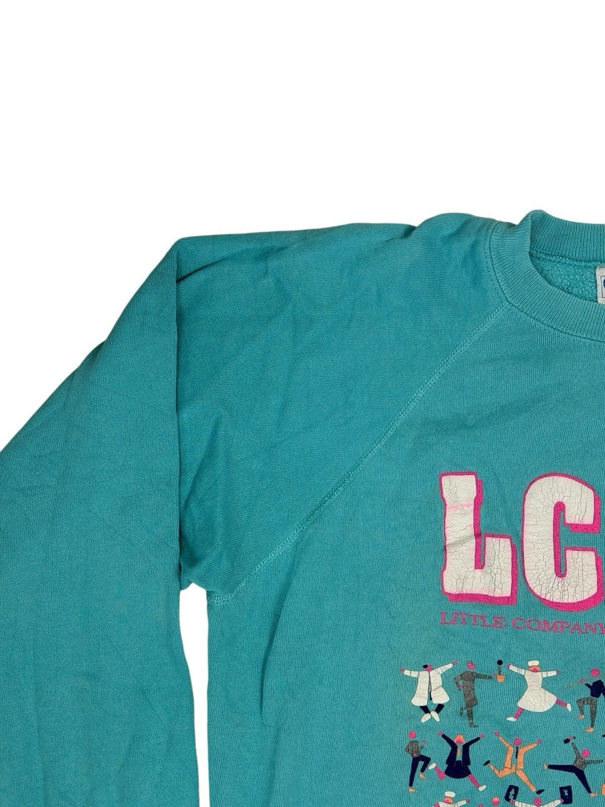 LCMH Mary Hospital Vintage Blue Printed Hanes Jumper XL