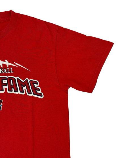 Retro Majestic Red Pro Football Hall of Fame Top Small