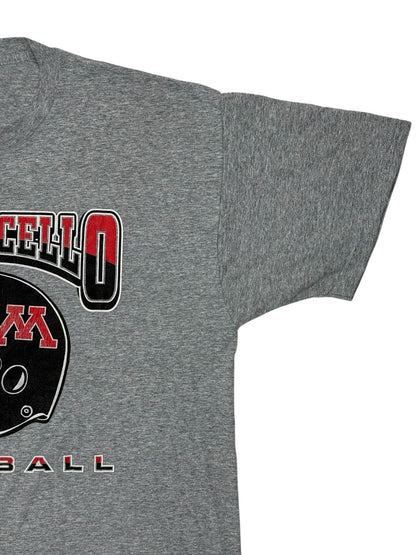 Retro American Football Monticello Printed School Sports Top XL