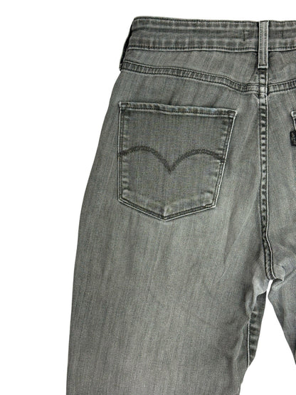 Levi's Grey 721 High Rise Skinny Denim Jeans 30W 35L