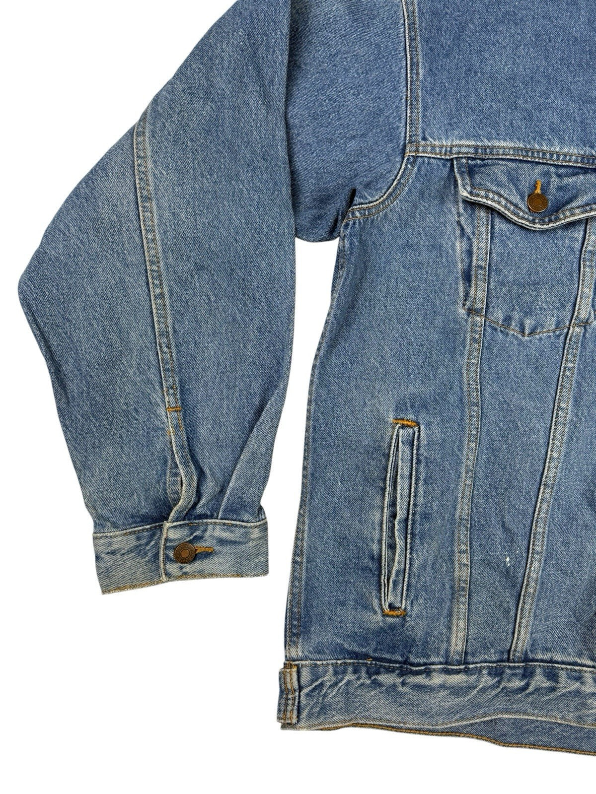 Route 66 Retro Light Blue Denim Y2K Jacket Large