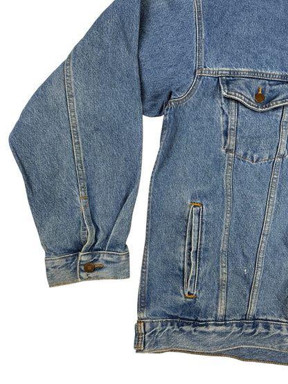 Route 66 Retro Light Blue Denim Y2K Jacket Large