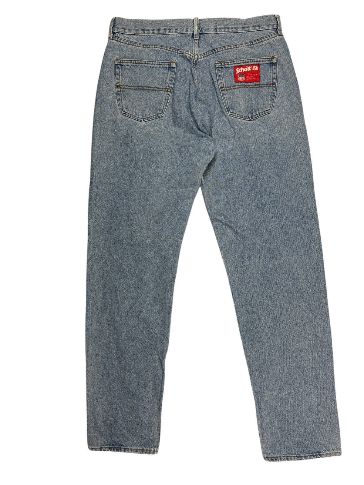 Schott NYC Vintage Blue Denim Jeans 36W 35L
