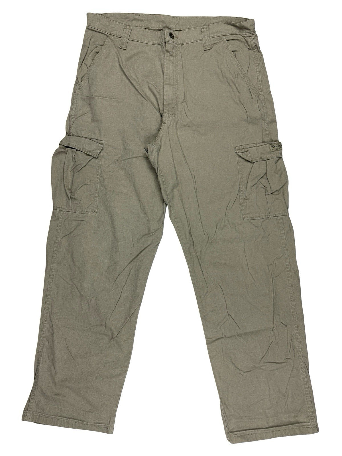 Wrangler Beige Legacy Cargo Twill Chino Trousers Relaxed Fit 36W 32L