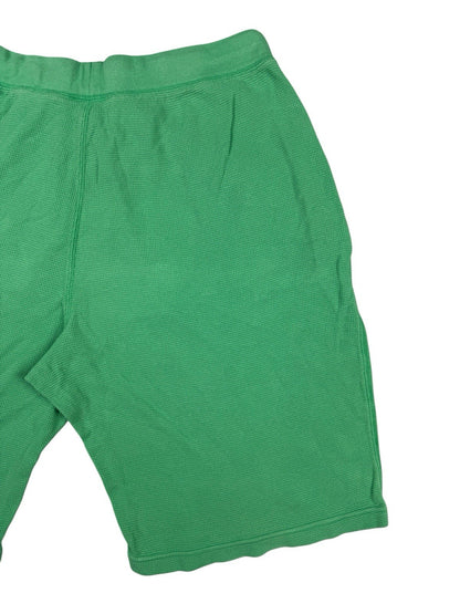 Polo Ralph Lauren Green Cotton Waffle Pattern Lounge Jogger Sweat Shorts Large
