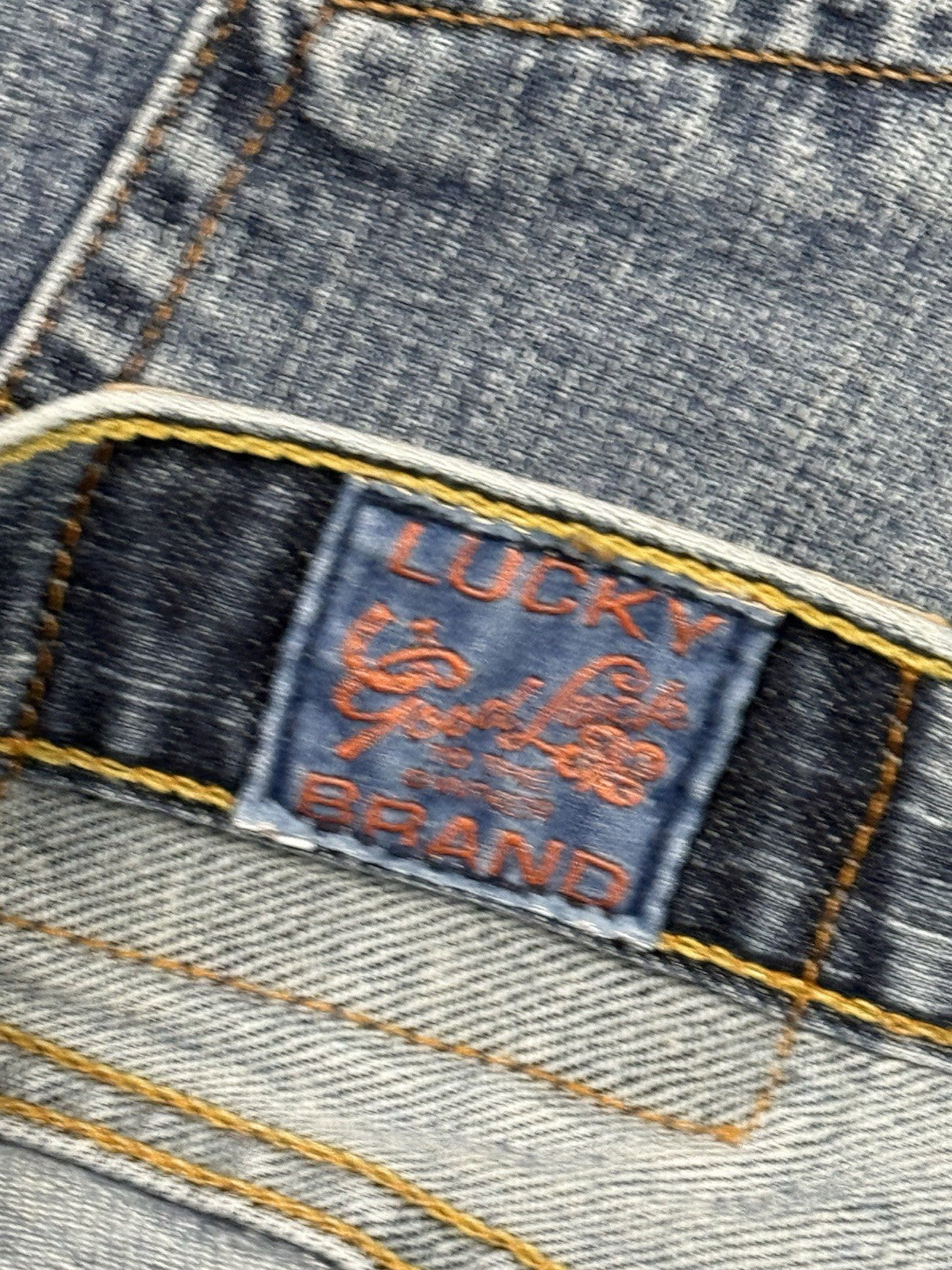 Lucky Brand Y2K Blue Vintage Straight Denim Jeans 38W 30L Made in USA