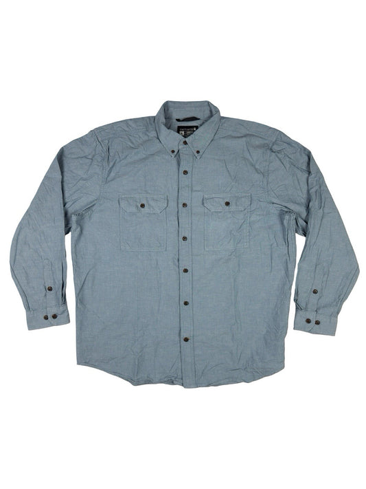 Carhartt Loose Fit Midweight Denim Blue Chambray Long Sleeve Shirt XL