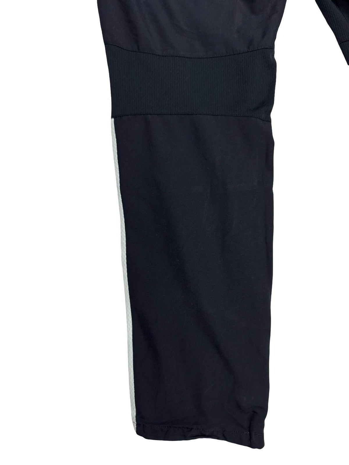 Nike Black Polyester Active Zipped Track Pant Bottoms Medium