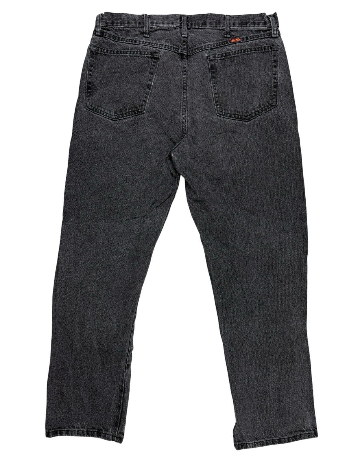 Rustler Faded Black Vintage Straight Leg Denim Jeans 36W 30L