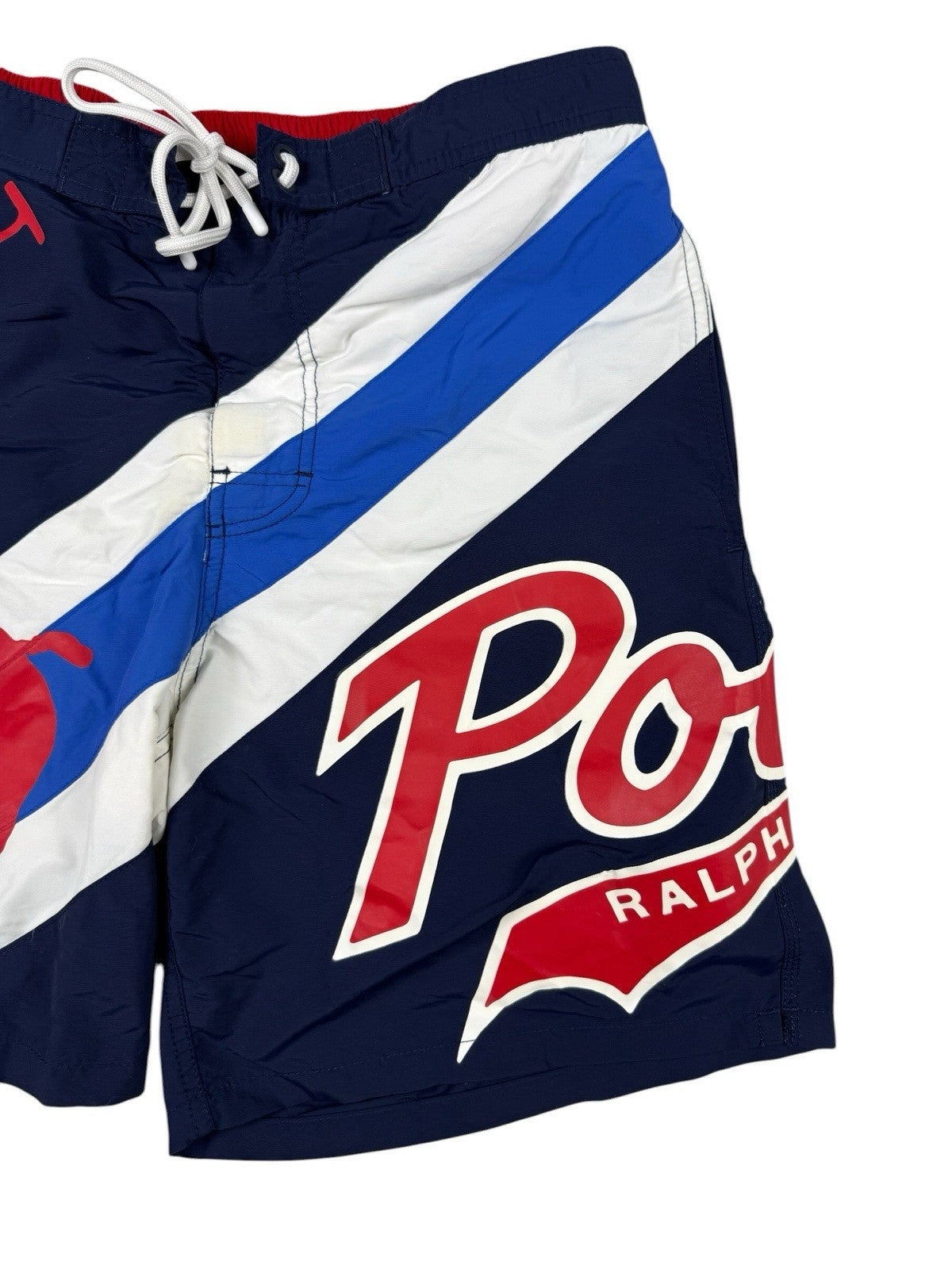 Polo Ralph Lauren Blue Big Logo Lined Swim Trunk Shorts Medium