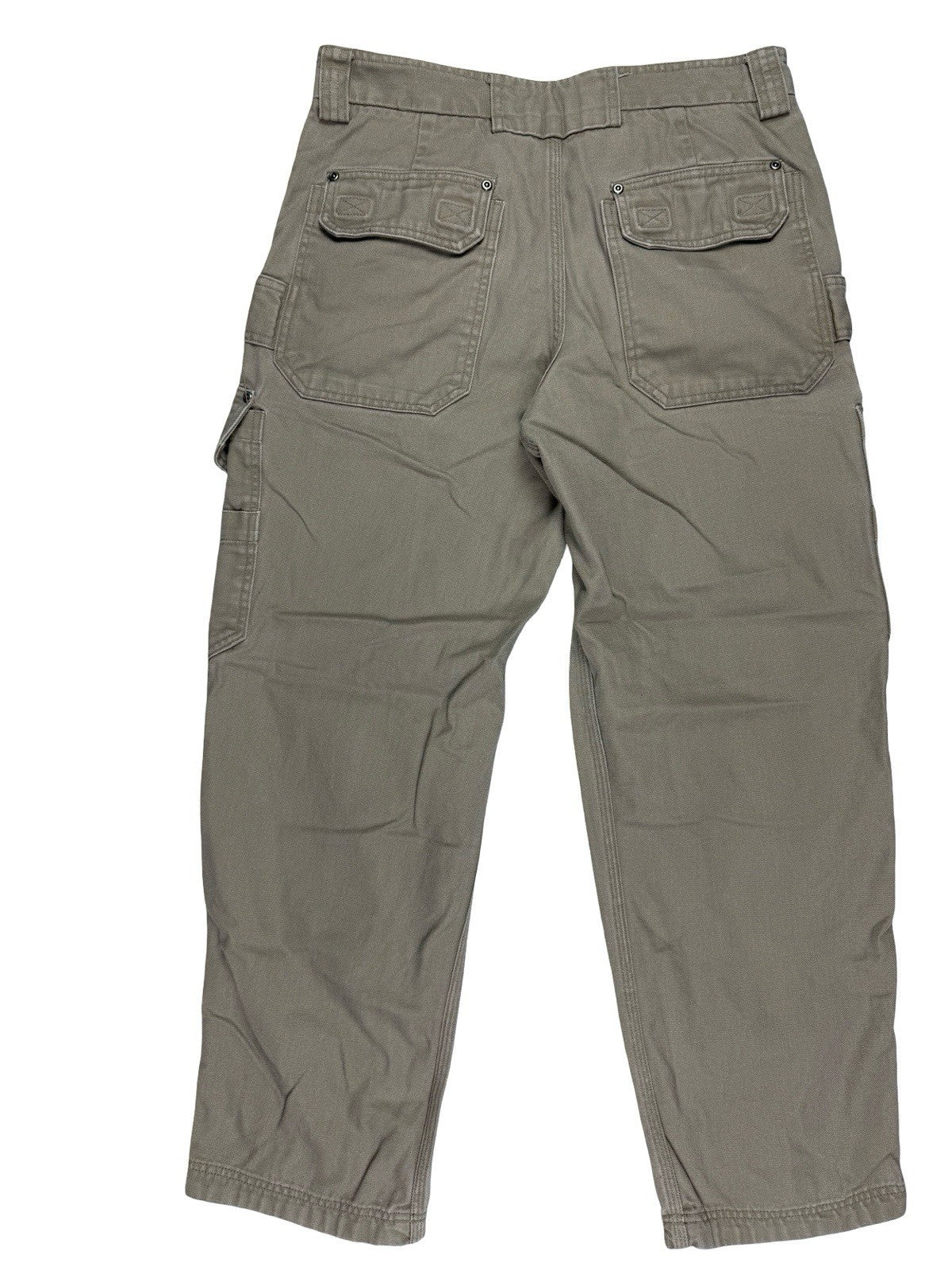 Duluth Beige Cargo Carpenter Denim Jeans 32W 30L