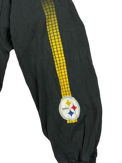 NFL Team Apparel Black Pittsburgh Steelers Long Sleeve Cotton Top XL