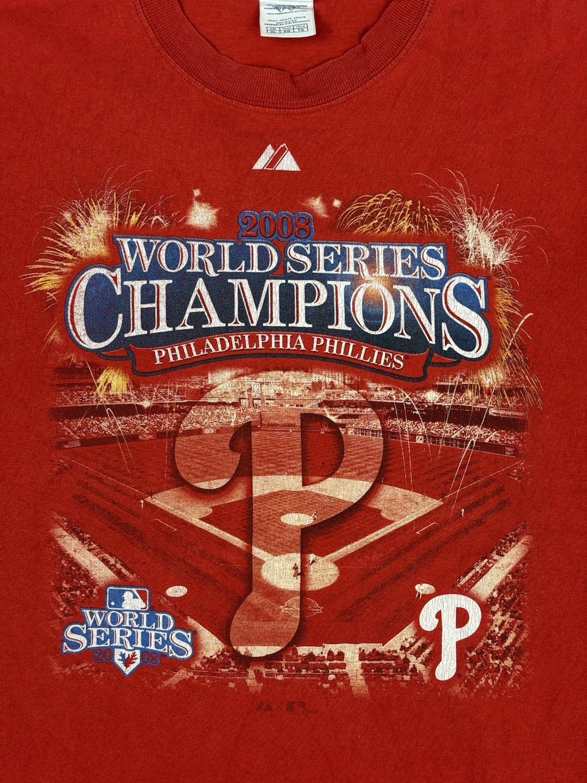 Philadelphia Phillies Red 2008 World Series Champions Top XL