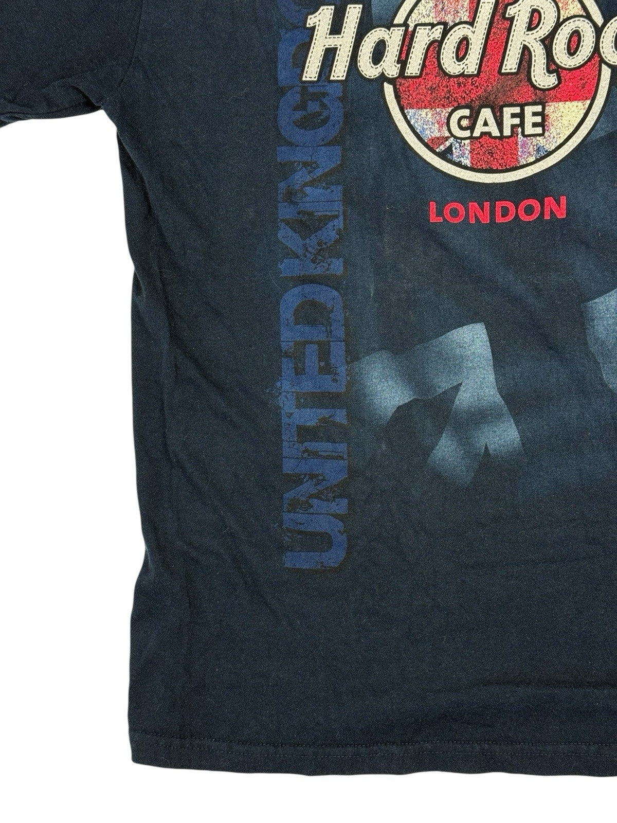 Hard Rock Café Blue Cotton London UK Travel Top Medium