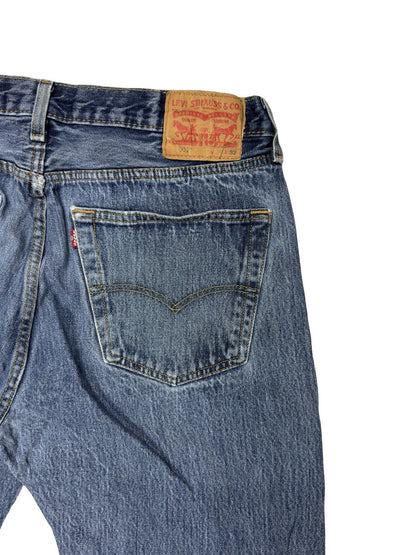 Levi's 501 Blue Straight Leg Denim Jeans 36W 32L