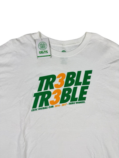 Celtic FC Treble Treble White Top 3XL