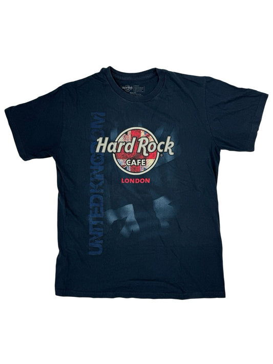 Hard Rock Café Blue Cotton London UK Travel Top Medium
