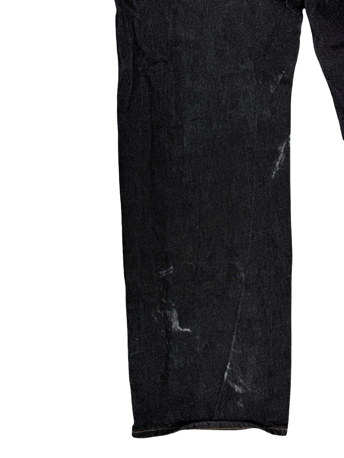 Levi's 501 Dark Blue Denim Grunge Jeans 36W 32L