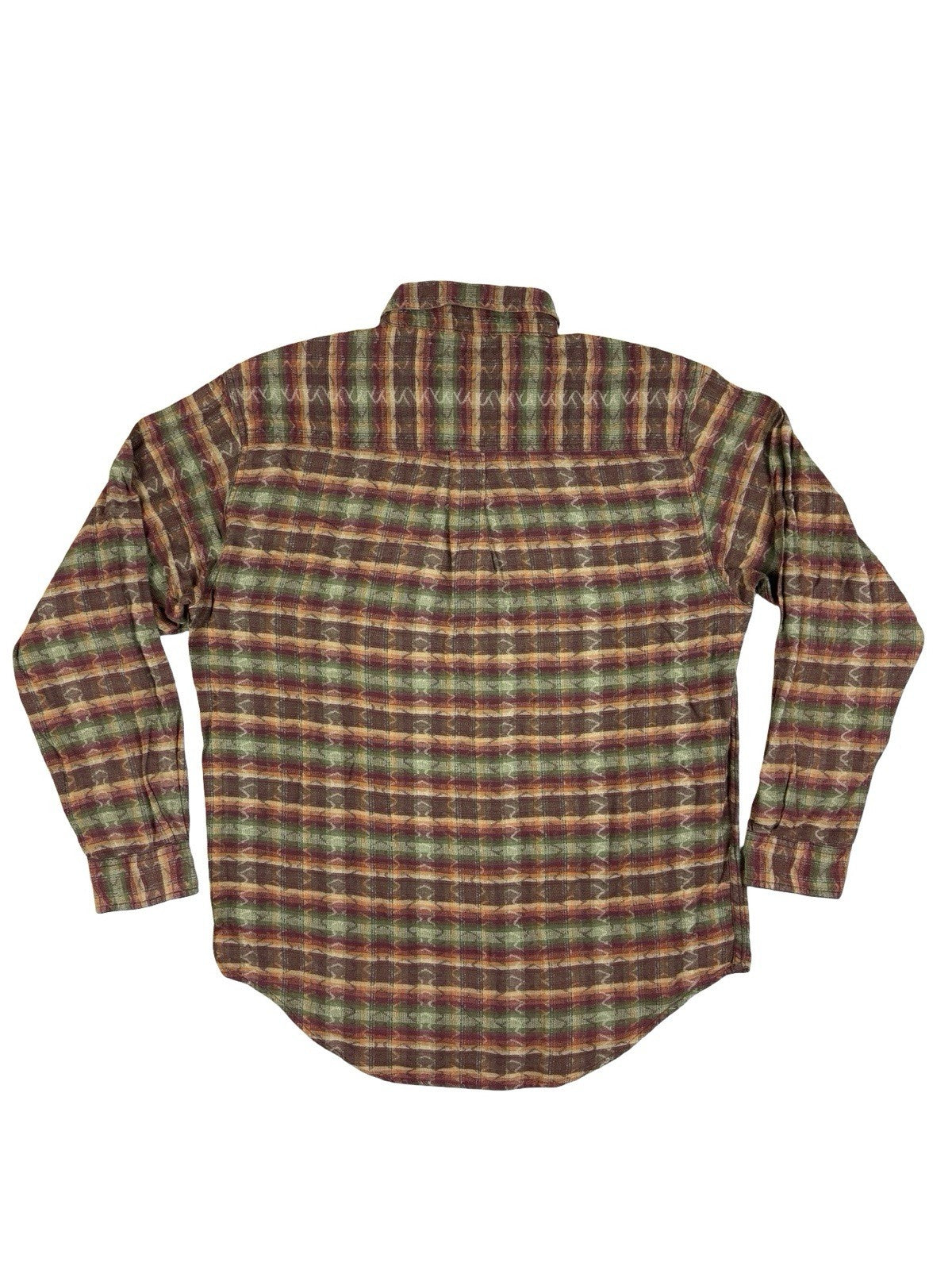 The Territory Ahead Vintage Multi Plaid Striped Cotton Shirt Medium