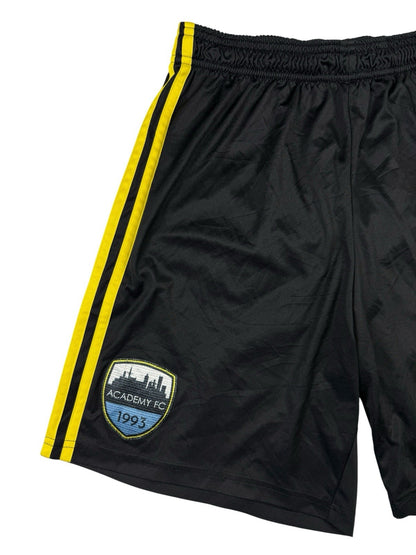 Adidas Black/Yellow Polyester Sport Shorts Blitz Academy FC Medium