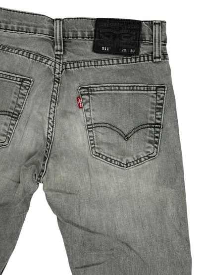 Levi's Grey 511 Slim Jeans 28W 30L