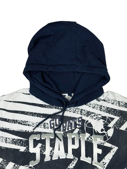 NFL Staple Blue New England Patriots Go Pats Hoodie XL