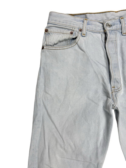 Levi's 501 Light Blue Vintage 00's Straight Leg Denim Jeans 33W 30L