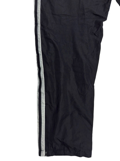 Adidas Vintage Lined Black Polyester Tracksuit Bottoms Pant Trousers Large