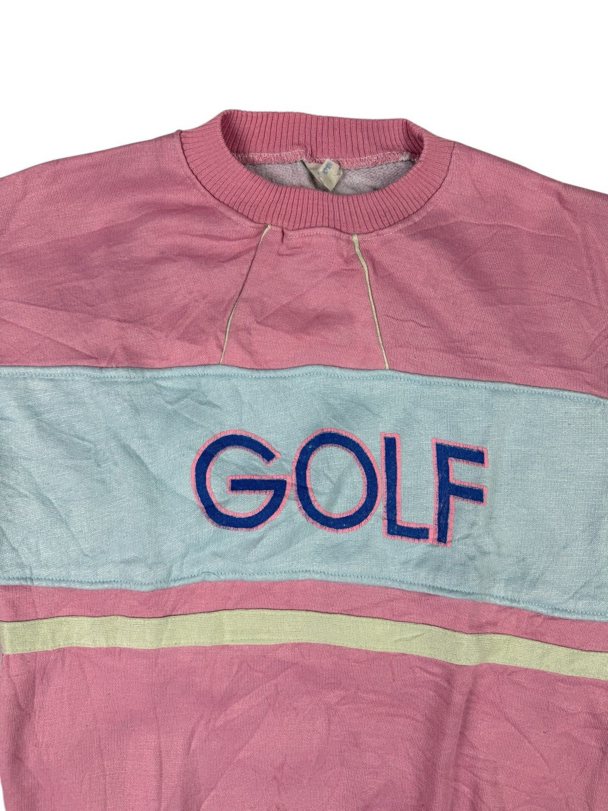 Vintage 80's 90's Neon Pink Golf Jumper Small/Medium