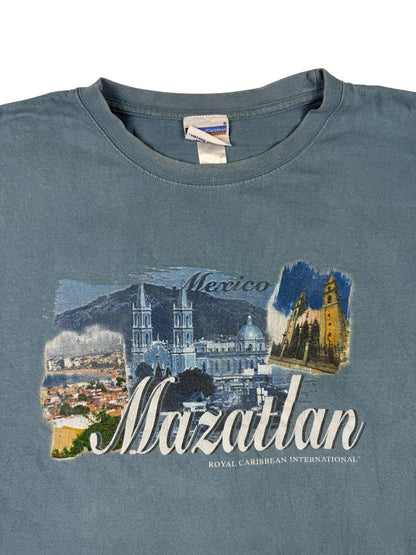 Retro Royal Caribbean Blue Mazatlan Mexico Travel Destination Top 3XL