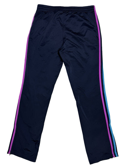 Adidas Blue Firebird 3 Stripe Trefoil Track Bottom Pant Trousers Women's Size 10