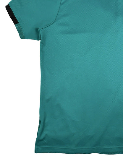Adidas Green Topography Pattern Climacool Polyester Polo Top XL